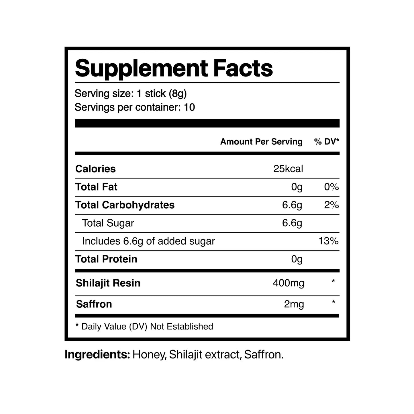 Pure Himalayan Shilajit Honey Sticks